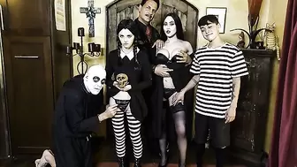 FamilyStrokes - Halloween Costume Party Ends with Creepy Family Orgy