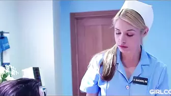 GIRLCORE Lezzie Nurses Give Teenie Patient Total Vaginal Check