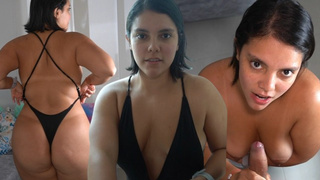 Plowed a curvy stranger on vacation and ended up on her natural boobs