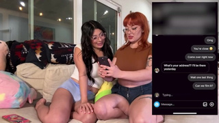 Lesbo besties fuck random stud from IG DMs and he chicks them OUT - Cami Strella x Emma Magnolia