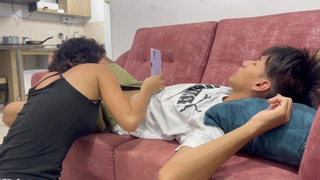 My little stepsister wakes me up with the best oral sex of my life and makes me sperm in her twat.