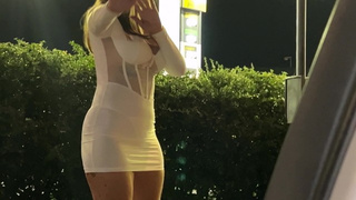 Prostitute after the paid street and drilled in the car in the parking lot. Escort