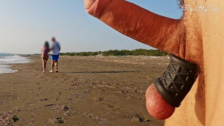 ANAL FINGERING FOR A WHORE: public beach chick analized and hand-job