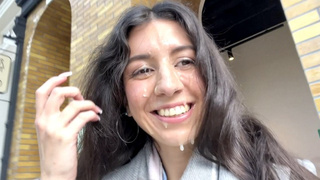 Fuck me right now and jizz on my face in public - I want everyone to see me covered in jizz! - Cumwalk