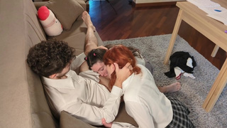 POINT OF VIEW: I fuck my shy teeny classmates after classes, threesome FFM (ENGLISH subtitles)