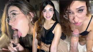 Huge butt gives me a deep throat and blows the milk as if it were honey