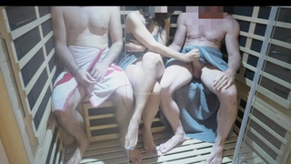 The BITCH my wifey gets boned in the PUBLIC SAUNA by a STRANGER who cumming two times