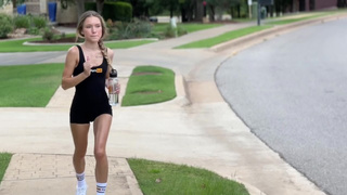 Snow bunny seen jogging dark stud picks her up & give her BBC