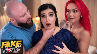Fake Hostel - Shy Pakistani lady has sexual awakening in threesome with wild British lovers