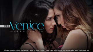 Lesbians dressed in charming lingerie enjoy passionate sex