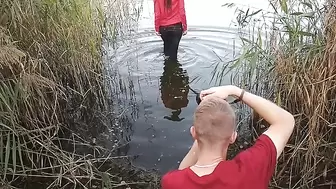 Wetlooker Woman in Lake