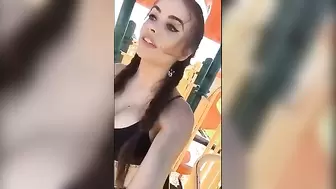Horny Teenie Public Dildo Masturbate in Park