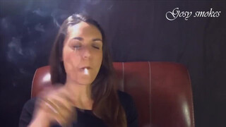 The Pretty Brunette Babe Noahh Smoking Charming Corks