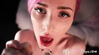 First Time Cum-Shot (Bj, Colored Hair, Sperm in Mouth) MyKinkyDope