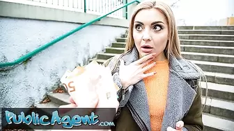 Public Agent Russian Blonde Caty Kiss Enjoys a Massive Penis