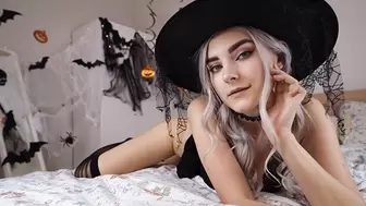 Attractive Horny Witch Gets Cumshot and Sucks Spunk - Eva Elfie