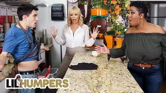 Lil Humpers - Curvy Milfs Dana Dearmond & Layton Benton Sharing Huge Penis in a FFM Threesome