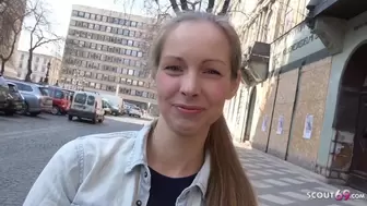 GERMAN SCOUT - ATTRACTIVE YOUNGSTER KINUSKI TALK TO REAL LEG SHAKING CUMS CASTING