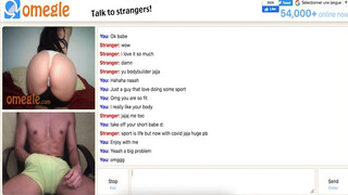 Omegle: 19 Yo Colombian Chick with Long Ebony Hair and Amazing Fit Body Asks me to Spunk on her Massive Butt