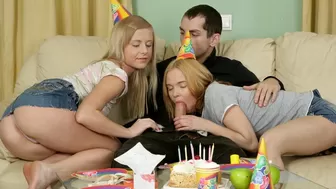 Happy Birthday! as a Present you may Fuck 2 Thin Blonde Youngster
