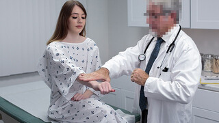 Gorgeous Teenie Agrees To Let Her Doctor Do Whatever He Wants As Long As He Keeps It Voyeur