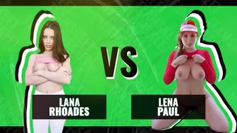 Battle Of The Babes - Lana Rhoades vs Lena Paul - The Ultimate Bouncing Huge Natural Titties Competition