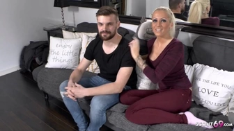 Real Fan Fuck with German Youngster Tight Tini and Nervous Husband