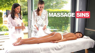 3 lady massage sex at MassageSins