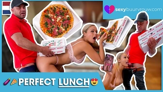 I fuck pizza delivery lover while he eats my pizza: SASHA (Holland Porn) - SEXYBUURVROUW