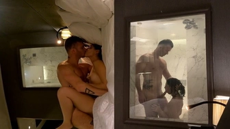 Peeped as she takes a shower and could not resist