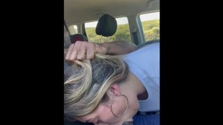 Pulled Over To Side Of Road During Long DRIVE For Some Sloppy Head Action(MUSTWATCH!!)