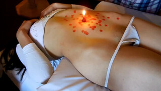 Charming Bitch Nude Belly Wax Torture Navel Play Huge Booty Alluring Belly Punch Torture