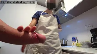 Public Meat Flash. HOUSEKEEPER was surprised by my presence