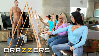 BRAZZERS - Robbin Banx & MJ Young Get On Stage And Share Duncan's Tasty Dong In A Cute 3some