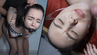 MAMACITA ENJOYS IT ROUGH - Spanish Babe Gagged, Bent Over And Showered In Jizz ´´