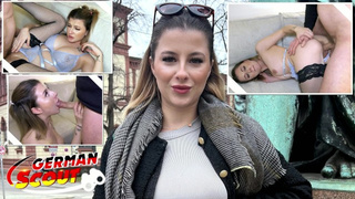 GERMAN SCOUT - German Gamer Slut Mia Minou Pickup for Casting Fuck in Munich