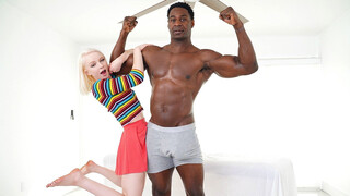 Tiny blonde youngster vs. enormous ebony peen