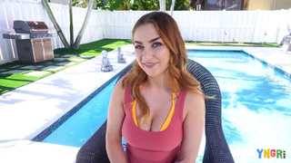 YNGR - Bubble Booty College Slut Kira Fox Got Her Trimmed Cunt Stuffed By A BBC