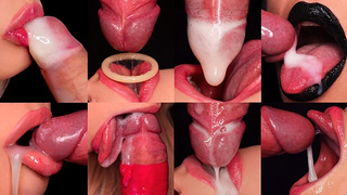 HOTTEST SPERM in MOUTH SET OF - BEST CUMSHOTS CLOSE UP - SweetheartKiss - Try Not JIZZ! BJ