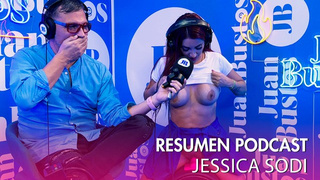 Jessica Sodi fulfills fantasy and orgasm with her humongous titties in the sex machine Juan Bustos podcast
