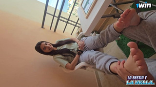 my best friend visits me and she wants me to fuck her on the balcony HOME-MADE!!!!