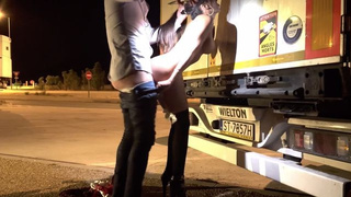 Angela Doll - I get plowed hard and squirted on by a trucker at a highway rest area